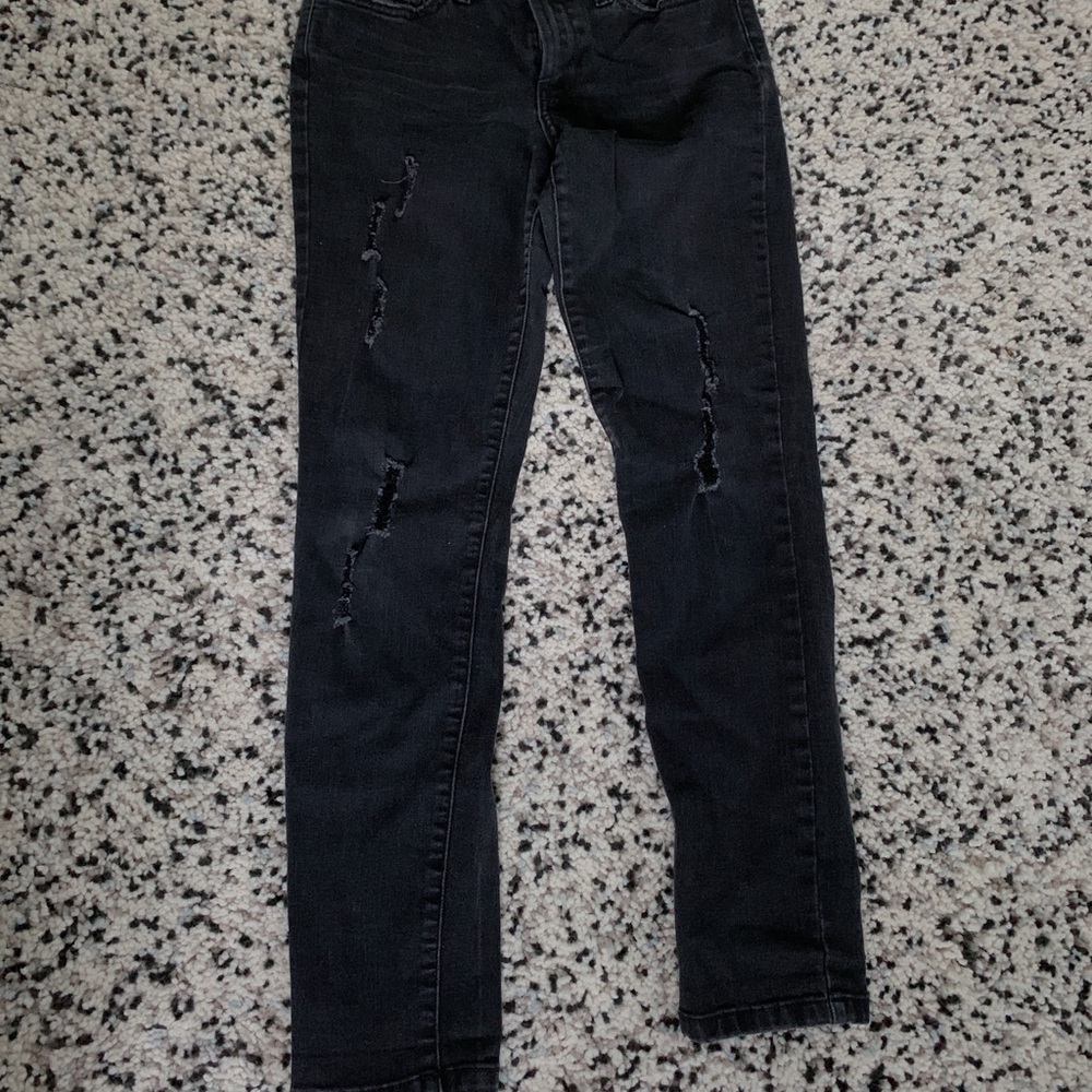 Banana Republic Black- Skinny Fit Ripped Jeans